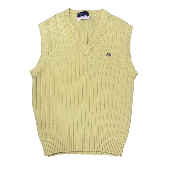 Izod Lacoste Vintage Yellow Sweater Vest - Picture 1 of 5